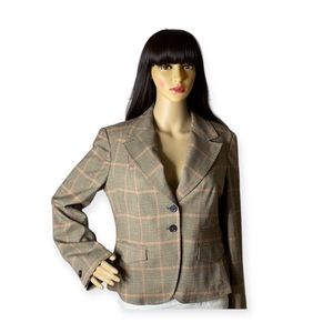 MICHAEL Micheal Kors Plaid Blazer Size 12